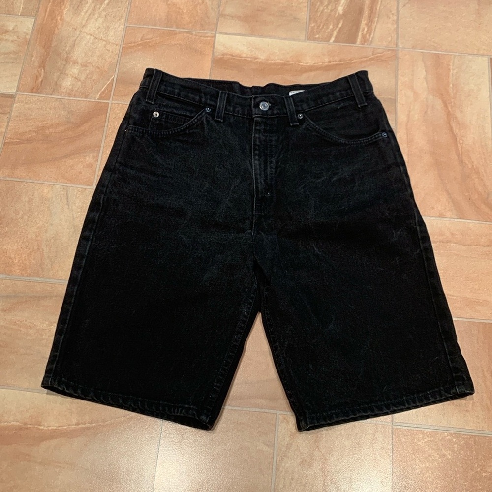 Levi's Men’s Black 550 Relaxed Fit Waist 33 Denim Jean Shorts